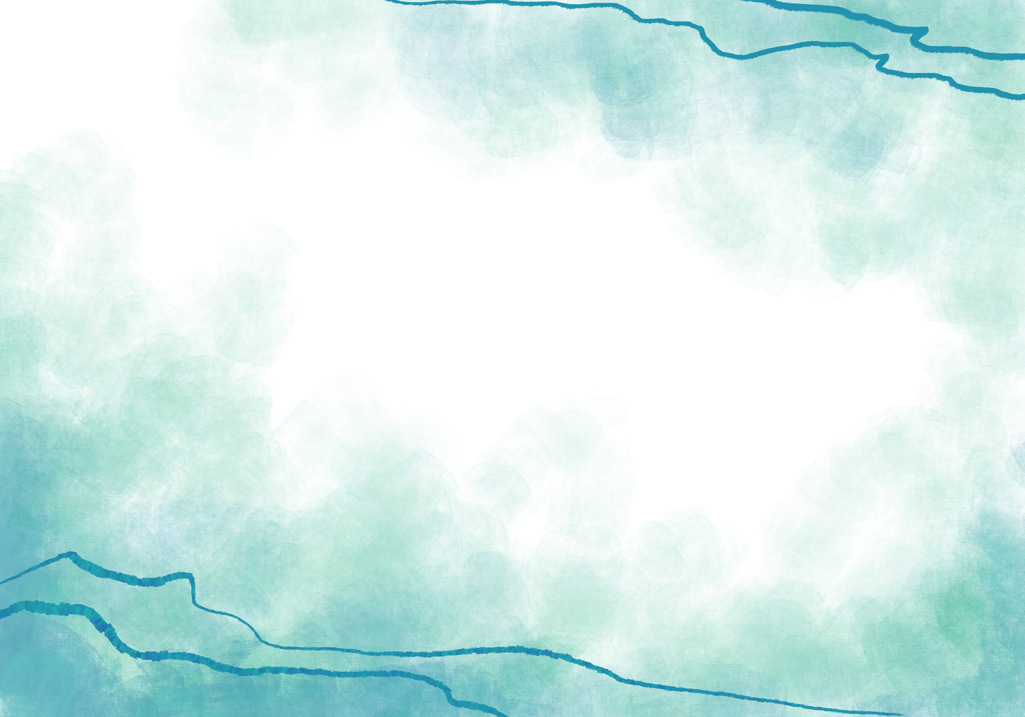 Watercolor background teal green blue